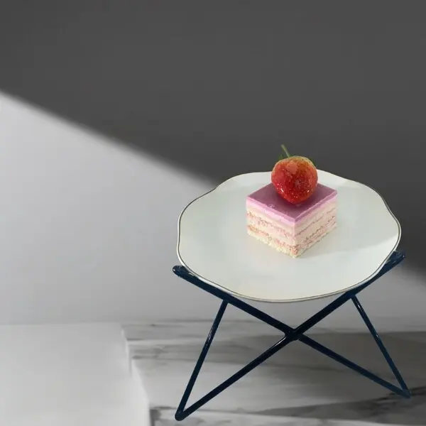 Slice Strawberry Mousse Cake Square